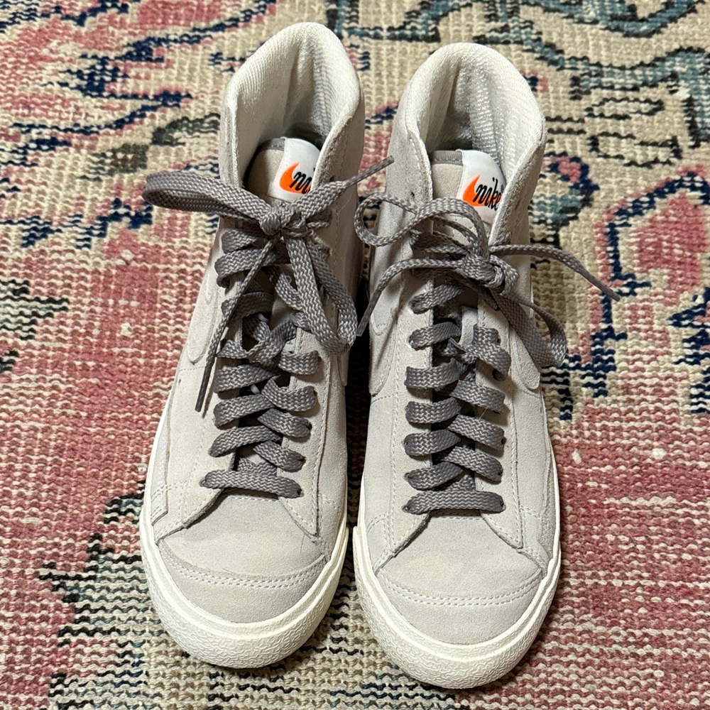 Custom Nike Blazer High Top 77 Tan/Grey suede